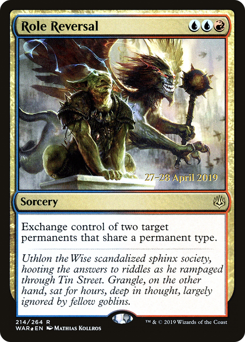 Role Reversal (PRE-214S) - War of the Spark Promos Foil