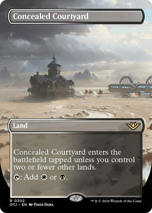 Concealed Courtyard (Borderless) (OTJ-302) - Outlaws of Thunder Junction