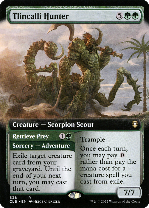 Tlincalli Hunter (Extended Art) (CLB-638) - Commander Legends: Battle for Baldur's Gate: (Extended Art)