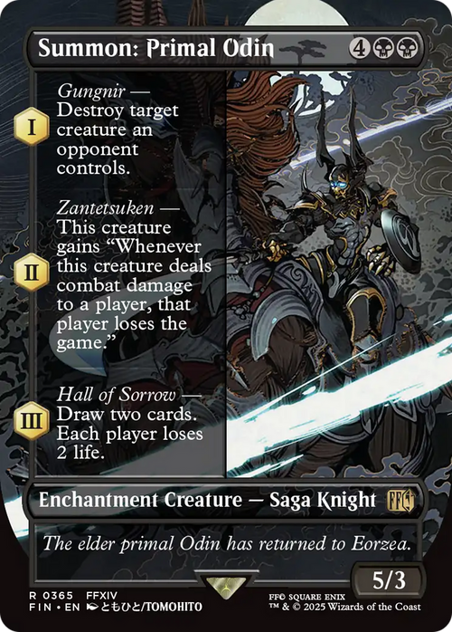 Summon: Primal Odin (Borderless) (FIN-365) - FINAL FANTASY: (enchantment) Foil