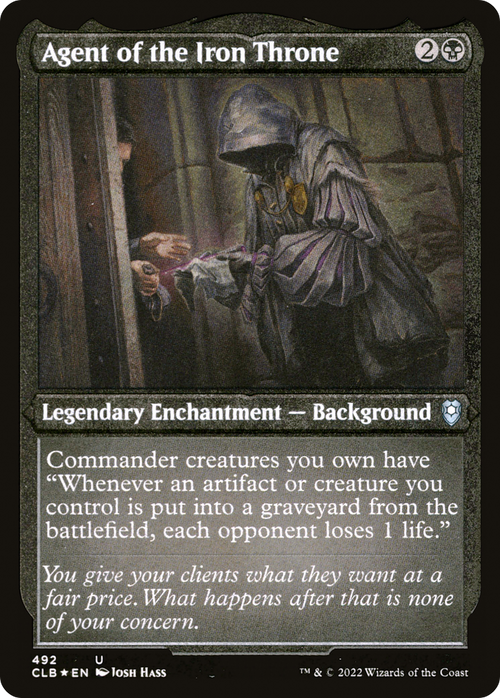 Agent of the Iron Throne (Foil Etched) (CLB-492) - Commander Legends: Battle for Baldur's Gate Foil