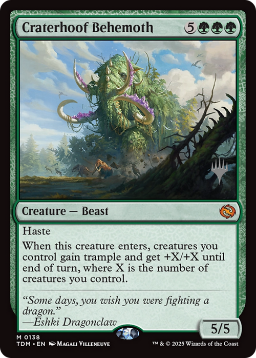 Craterhoof Behemoth (PPTDM-138P) - Promo Pack: Tarkir: Dragonstorm