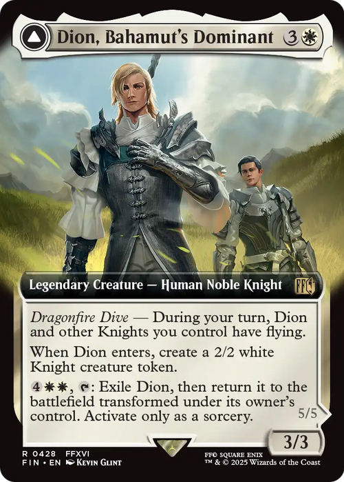 Dion, Bahamut's Dominant (Extended Art) (FIN-428) - FINAL FANTASY: (enchantment, Extended Art) Foil