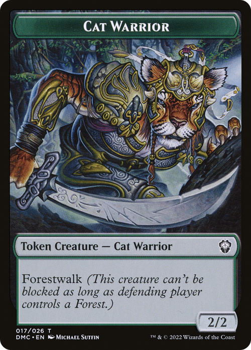 Cat Warrior (TDMU-017) - Dominaria United Tokens