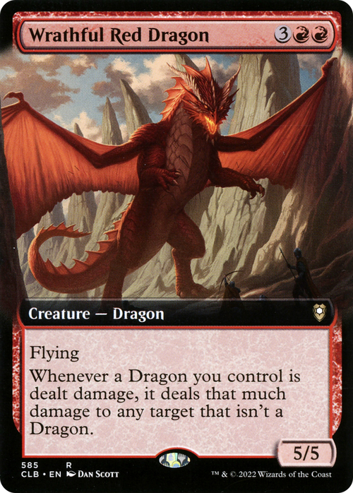 Wrathful Red Dragon (Extended Art) (CLB-585) - Commander Legends: Battle for Baldur's Gate: (Extended Art)