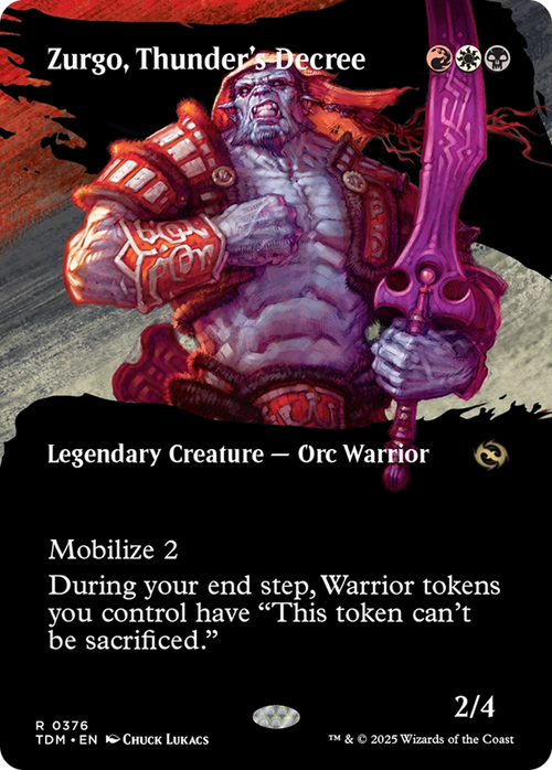 Zurgo, Thunder's Decree (Borderless) (TDM-376) - Tarkir: Dragonstorm: (Showcase)