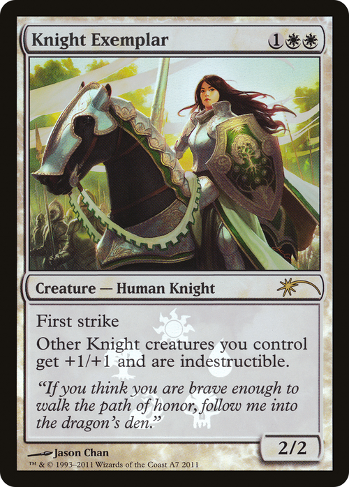 Knight Exemplar (MEDIA-0A7) - Magic 2011 Promos Foil