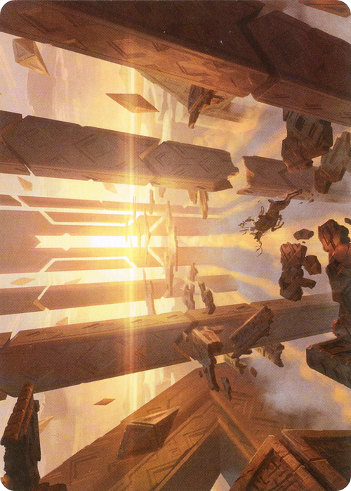 Skyclave Basilica // Skyclave Basilica (AZNR-044) - Zendikar Rising Art Series (Borderless) Foil