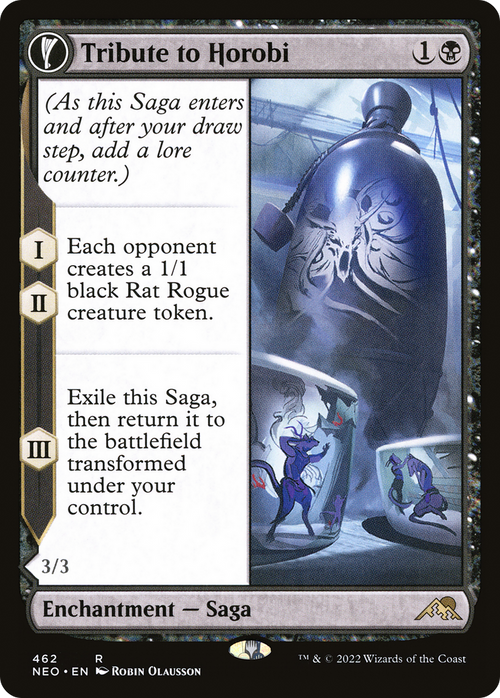 Tribute to Horobi (Extended Art) (NEO-462) - Kamigawa: Neon Dynasty: (Extended Art, fandfc, enchantment) Foil