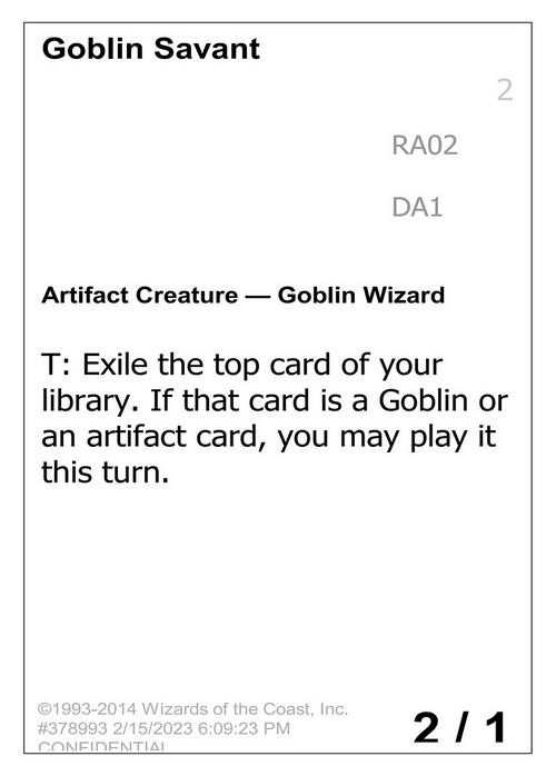 Goblin Savant (UNK-) - Unknown Event