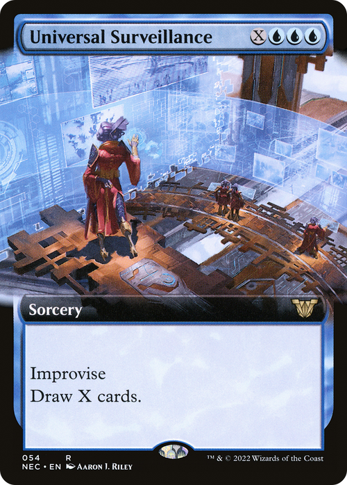 Universal Surveillance (Extended Art) (NEC-054) - Neon Dynasty Commander: (Extended Art)