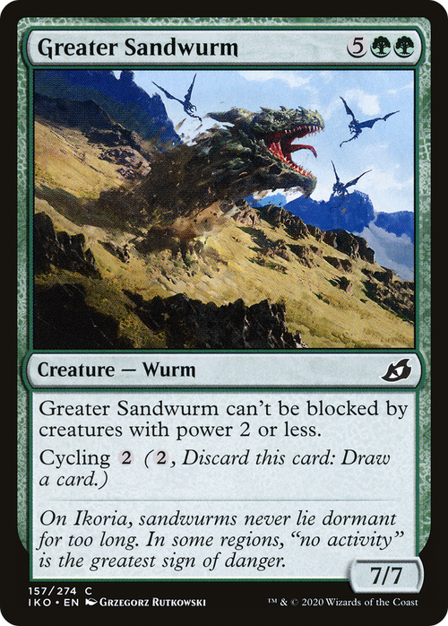 Greater Sandwurm (IKO-157) - Ikoria: Lair of Behemoths Foil