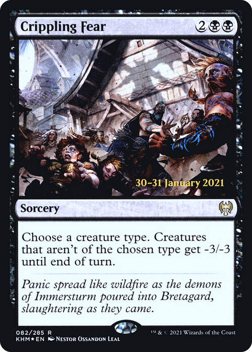 Crippling Fear (PRE-82S) - Kaldheim Promos Foil