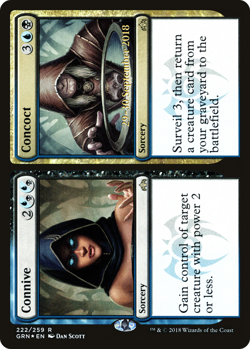 Connive // Concoct (PRE-222S) - Guilds of Ravnica Promos Foil