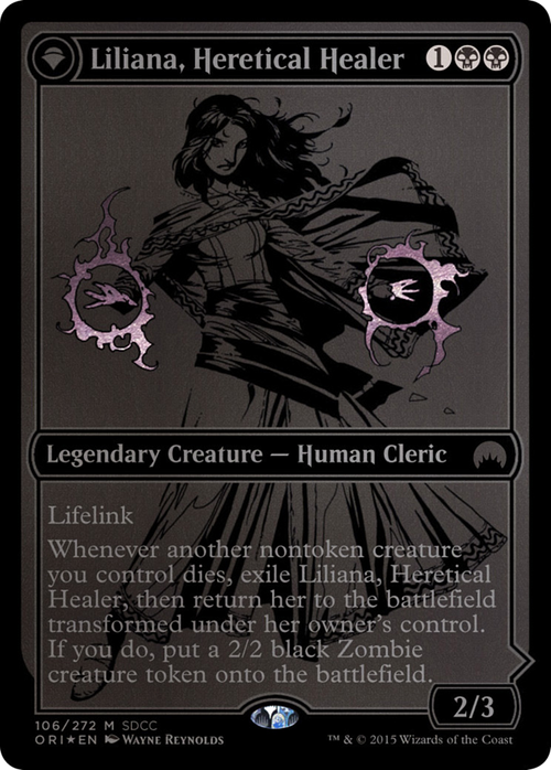 Liliana, Heretical Healer (SDCC 2015 Exclusive) (MEDIA-106) - San Diego Comic-Con 2015: (originpwdfc) Foil