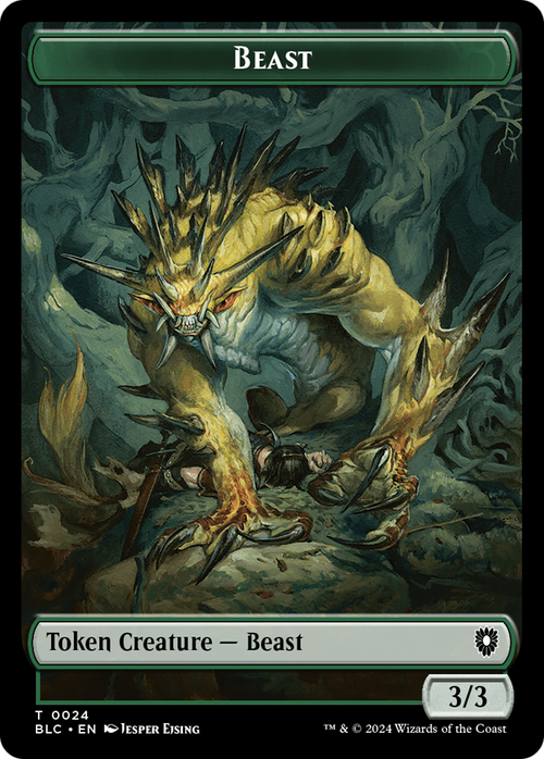 Beast (TBLC-024) - Bloomburrow Commander Tokens Foil