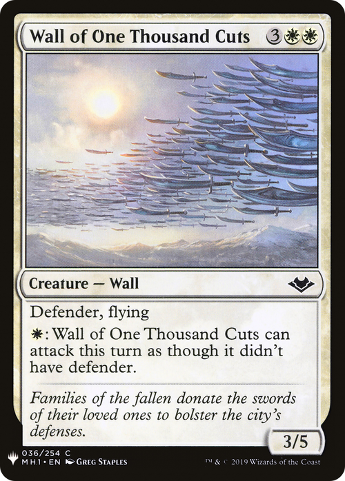 Wall of One Thousand Cuts (LIST-036) - The List
