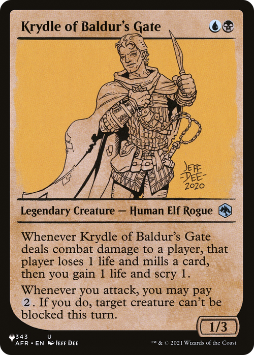 Krydle of Baldur's Gate (Showcase) (LIST-343/281) - The List: (Showcase)