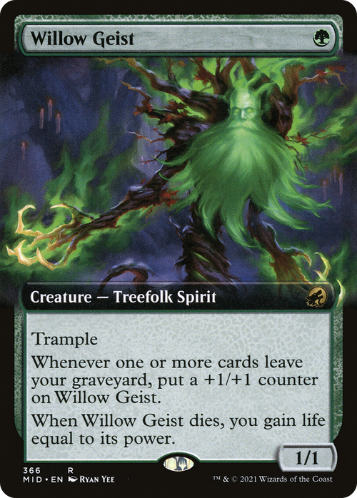 Willow Geist (Extended Art) (MID-366) - Innistrad: Midnight Hunt: (Extended Art) Foil