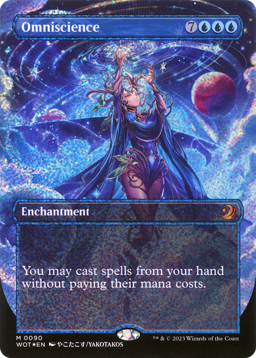 Omniscience (Anime Borderless) (Confetti Foil) (WOT-090) - Wilds of Eldraine: Enchanting Tales Foil