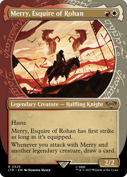 Merry, Esquire of Rohan (Showcase) (LTR-325) - The Lord of the Rings: Tales of Middle-earth: (Showcase) (Borderless) Foil