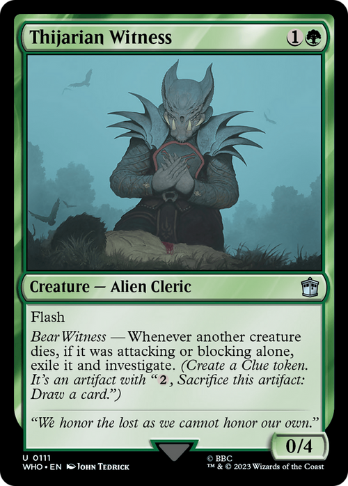 Thijarian Witness (WHO-111) - Doctor Who Foil