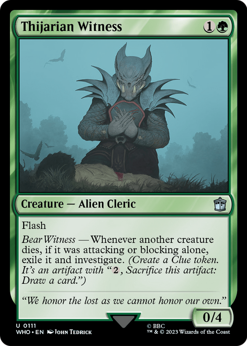Thijarian Witness (WHO-111) - Doctor Who Foil