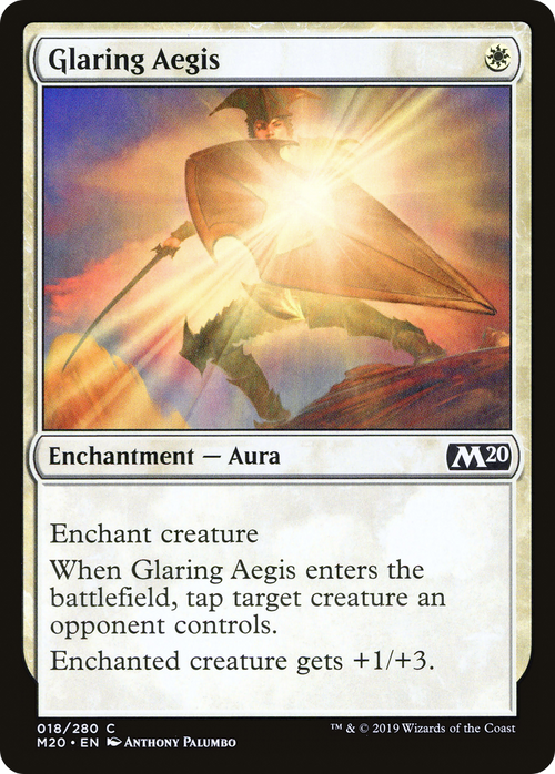 Glaring Aegis (M20-018) - Core Set 2020 Foil