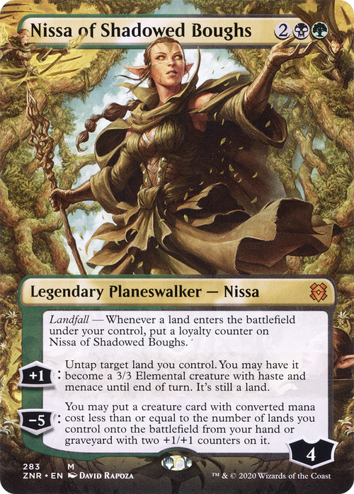 Nissa of Shadowed Boughs (Borderless) (ZNR-283) - Zendikar Rising
