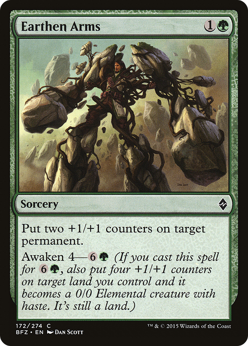 Earthen Arms (BFZ-172) - Battle for Zendikar