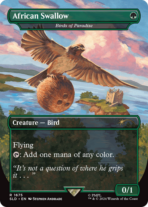 African Swallow - Birds of Paradise (SLD-1675) - Secret Lair Drop / African Swallow (Borderless) Foil