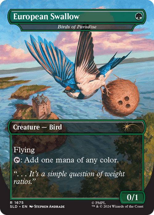 African Swallow - Birds of Paradise (SLD-1675) - Secret Lair Drop / African Swallow (Borderless)