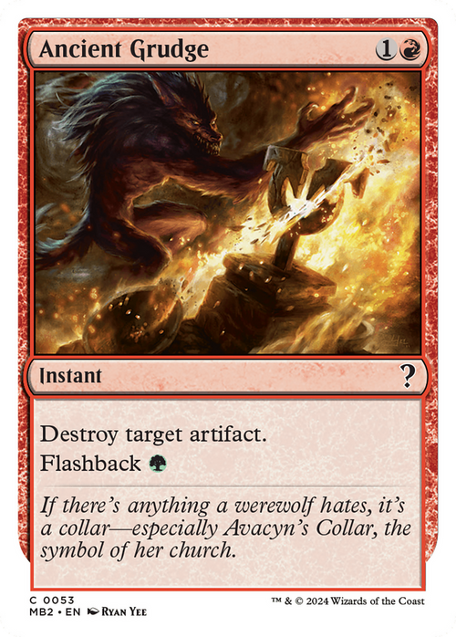 Ancient Grudge (White Border) (MB2-053) - Mystery Booster 2
