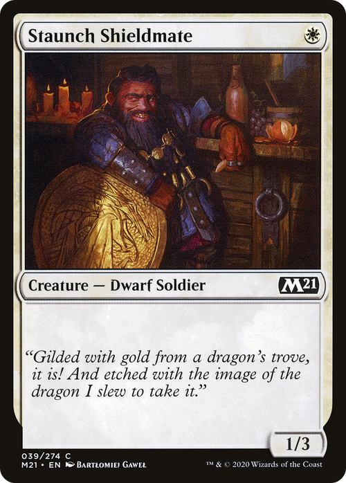 Staunch Shieldmate (M21-039) - Core Set 2021