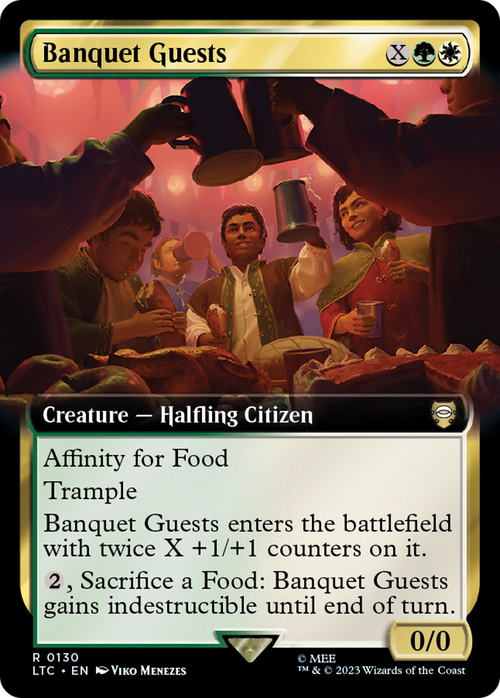 Banquet Guests (Extended Art) (LTC-130) - Tales of Middle-earth Commander: (Extended Art) Foil