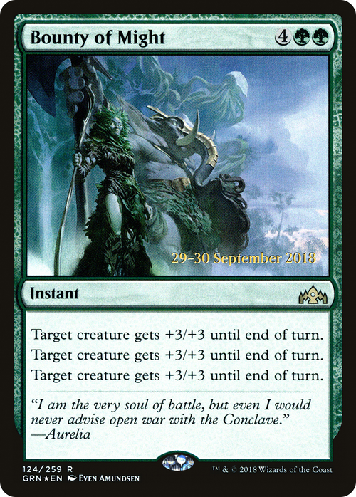 Bounty of Might (PRE-124S) - Guilds of Ravnica Promos Foil
