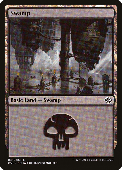Swamp (61) (Garruk vs Liliana) (DD3-061) - Duel Decks Anthology: Garruk vs. Liliana