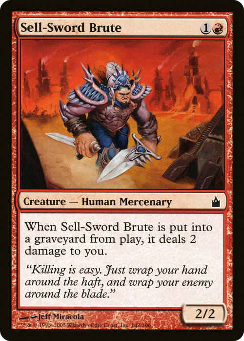 Sell-Sword Brute (RAV-142) - Ravnica: City of Guilds Foil