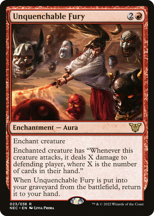 Unquenchable Fury (NEC-023) - Neon Dynasty Commander