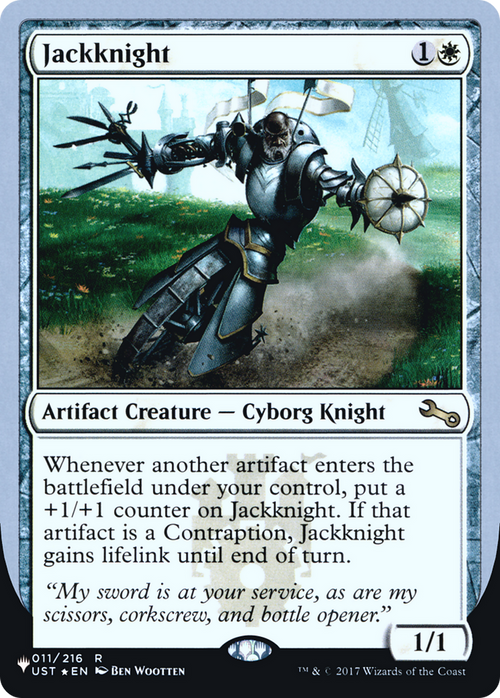 Jackknight (LIST-011/216) - The List (Unfinity Foil Edition) Foil