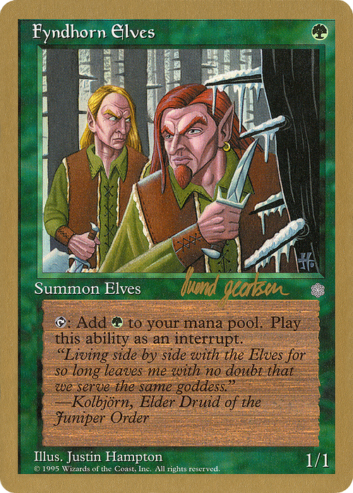 Fyndhorn Elves - 1997 Svend Geertsen (ICE) (WCD-) - World Championship Decks 1997