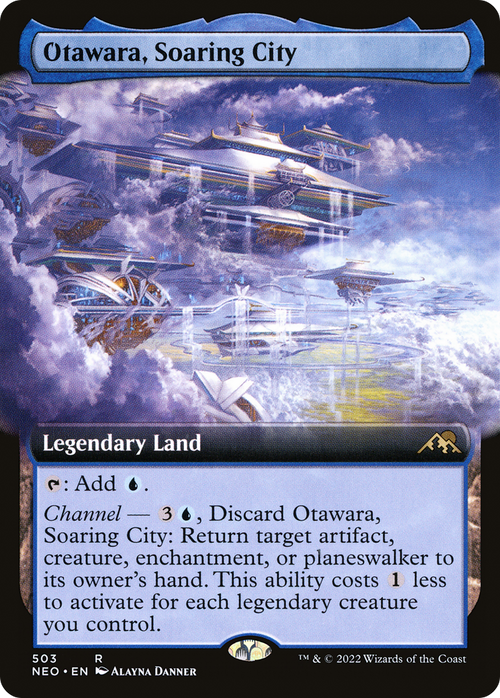 Otawara, Soaring City (Extended Art) (NEO-503) - Kamigawa: Neon Dynasty: (Extended Art) Foil