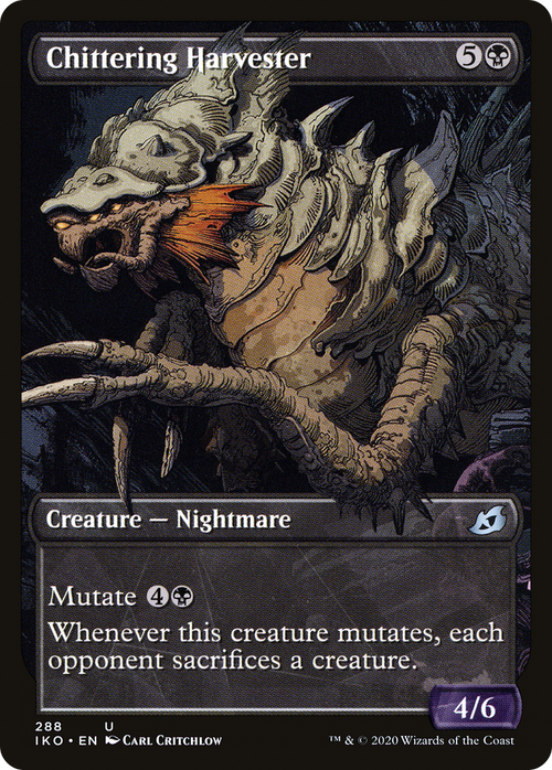 Chittering Harvester (Showcase) (IKO-288) - Ikoria: Lair of Behemoths: (Showcase) Foil