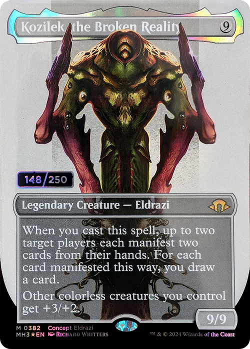 Kozilek, the Broken Reality (Borderless) (Serial Numbered) (MH3-382) - Modern Horizons 3 Foil
