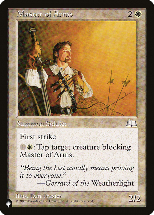 Master of Arms (LIST-WTH-20) - The List