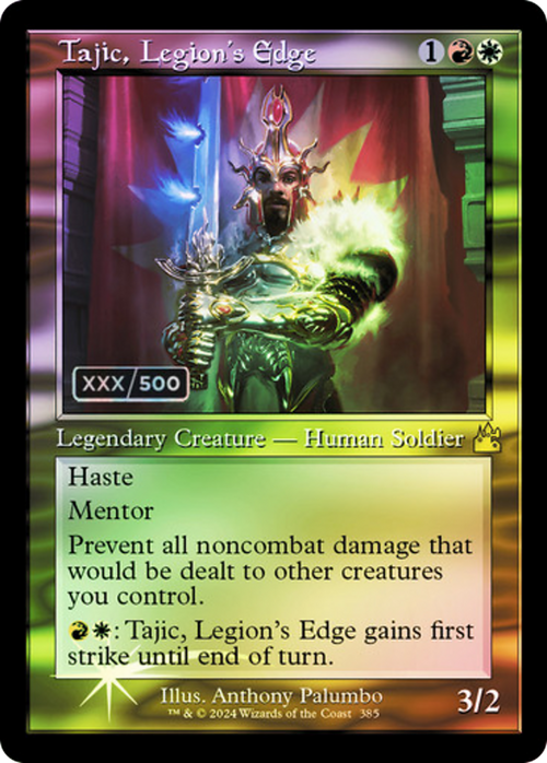 Tajic, Legion's Edge (Retro Frame) (Serial Numbered) (RVR-385) - Ravnica Remastered Foil