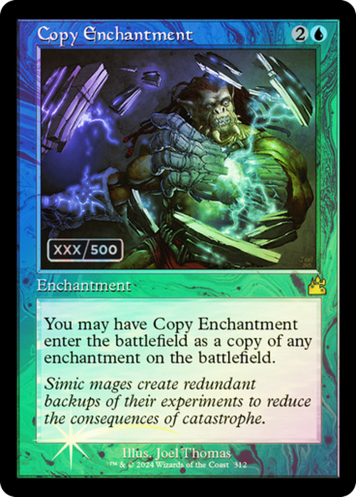 Copy Enchantment (Retro Frame) (Serial Numbered) (RVR-312) - Ravnica Remastered Foil