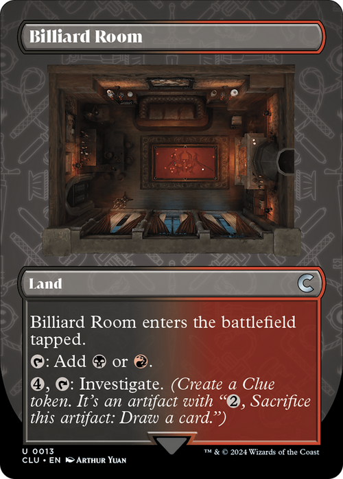 Billiard Room (Borderless) (CLU-013) - Ravnica: Clue Edition