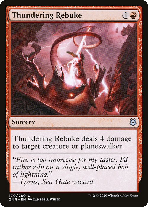 Thundering Rebuke (ZNR-170) - Zendikar Rising