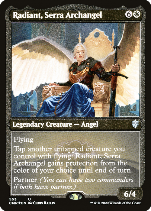 Radiant, Serra Archangel (Foil Etched) (CMR-553) - Commander Legends Etched Foil